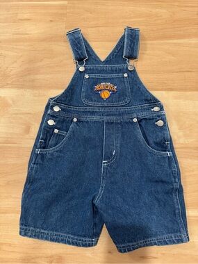 New York Knicks Upcycled 100% Cotton Overall Shorts Size 3T